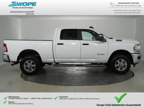 Bright White Clearcoat 2024 RAM 2500 Big Horn Crew Cab 4x4 6'4' Box