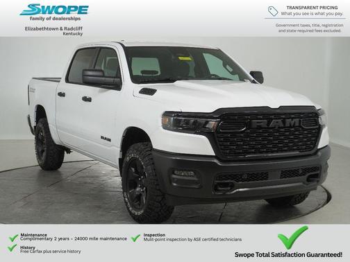 Bright White Clearcoat 2026 RAM 1500 Warlock Crew Cab 4x4 5'7' Box