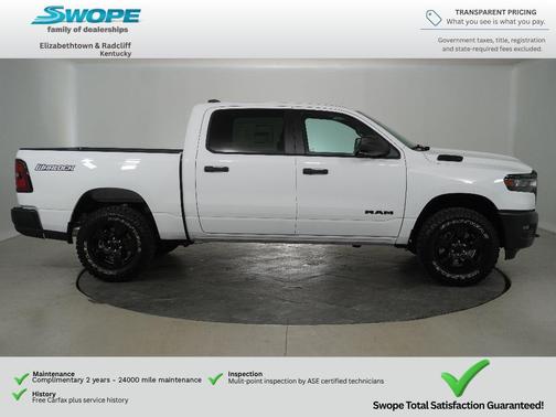 Bright White Clearcoat 2026 RAM 1500 Warlock Crew Cab 4x4 5'7' Box