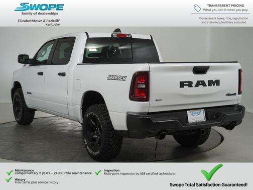 Bright White Clearcoat 2026 RAM 1500 Warlock Crew Cab 4x4 5'7' Box