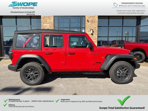 Firecracker Red Clearcoat 2026 Jeep Wrangler Sport