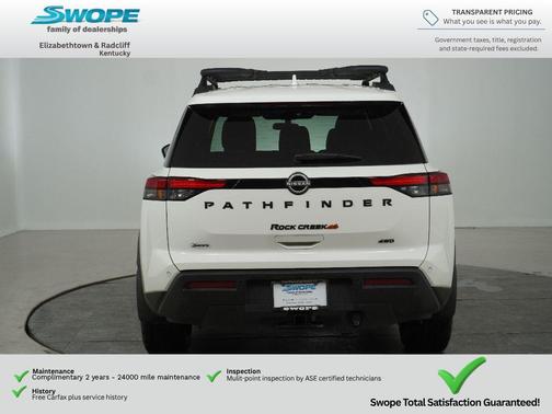 Glacier White 2025 Nissan Pathfinder Rock Creek 4WD