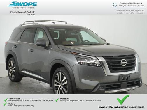 Gun Metallic 2024 Nissan Pathfinder Platinum 4WD