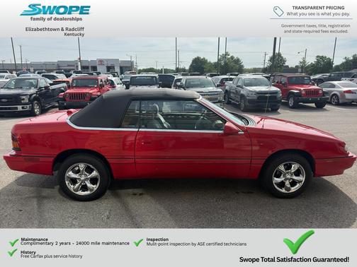 Red 1994 Chrysler LeBaron GTC