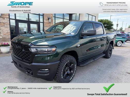 Serrano Green Metallic 2026 RAM 1500 Warlock Crew Cab 4x4 5'7' Box