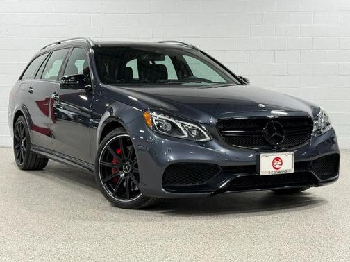 Gray 2014 Mercedes-Benz E-Class E 63 AMG S-Model 4MATIC