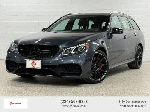 Gray 2014 Mercedes-Benz E-Class E 63 AMG S-Model 4MATIC