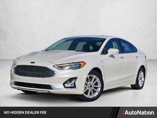 White Platinum Metallic Tri-Coat 2019 Ford Fusion Energi Titanium