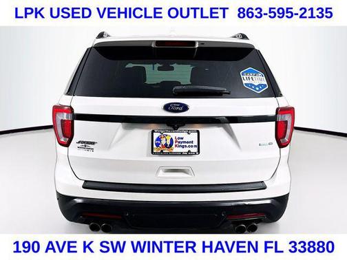 White Platinum 2018 Ford Explorer Sport