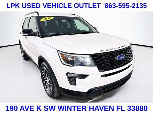 White Platinum 2018 Ford Explorer Sport