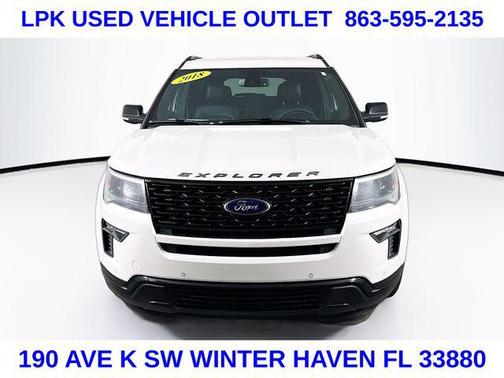 White Platinum 2018 Ford Explorer Sport