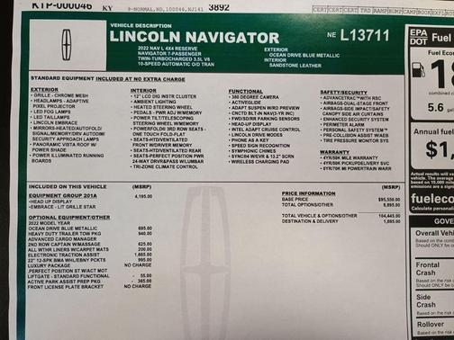 2022 Lincoln Navigator L Reserve