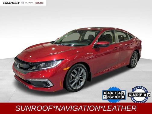 Red 2019 Honda Civic EX-L