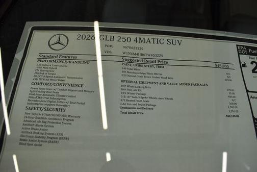 Polar White 2026 Mercedes-Benz GLB 250 4MATIC