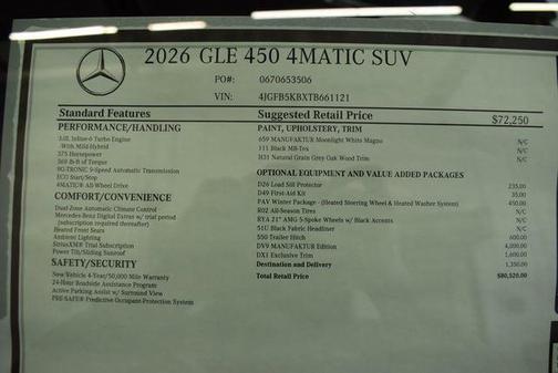 MOONLIGHT WHITE 2026 Mercedes-Benz GLE 450 4MATIC