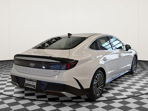 Serenity White 2025 Hyundai SONATA Hybrid SE