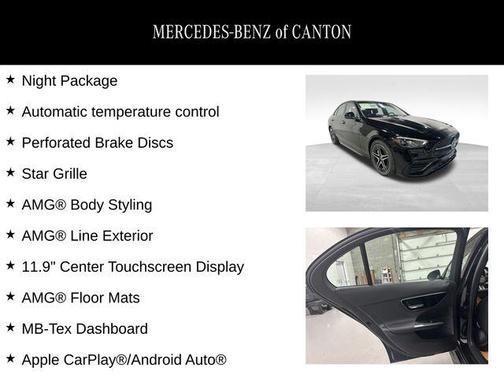 Black 2025 Mercedes-Benz C-Class C 300 4MATIC