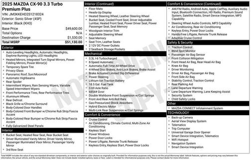 2025 Mazda CX-90 3.3 Turbo Premium Plus