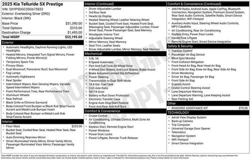 2025 Kia Telluride SX Prestige