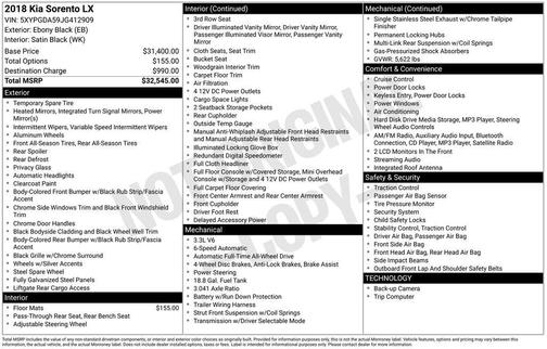 2018 Kia Sorento LX