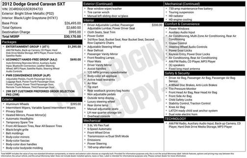 2012 Dodge Grand Caravan SXT