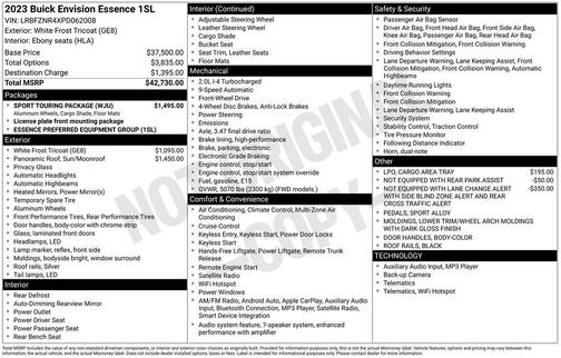 2023 Buick Envision Essence FWD