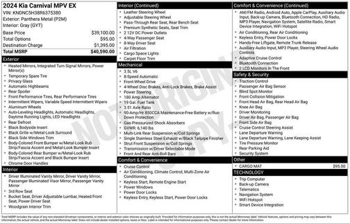 2024 Kia Carnival EX