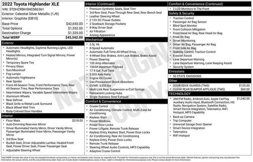 2022 Toyota Highlander XLE