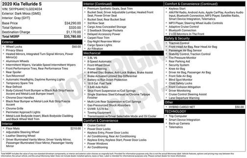 2020 Kia Telluride S