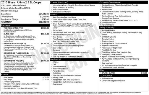 2010 Nissan Altima 2.5 SL