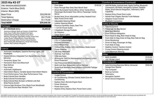 2025 Kia K5 GT