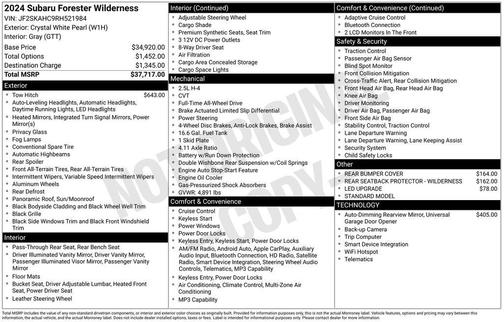 2024 Subaru Forester Wilderness