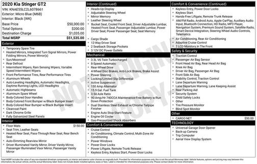 2020 Kia Stinger GT2