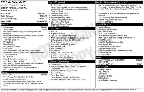 2025 Kia Telluride EX