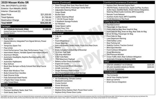 2020 Nissan Kicks SR