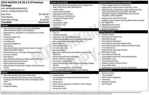 2024 Mazda CX-30 2.5 S Premium Package