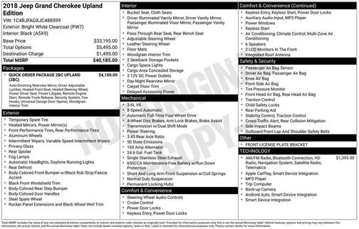2018 Jeep Grand Cherokee Upland