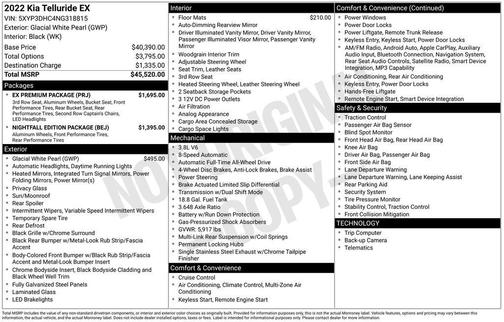 2022 Kia Telluride EX