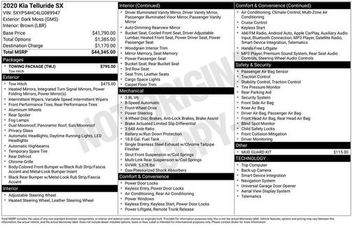 2020 Kia Telluride SX