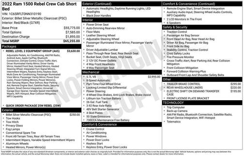 Billet Silver Metallic Clearcoat 2022 RAM 1500 Rebel