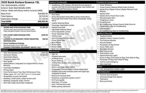2020 Buick Enclave AWD Essence