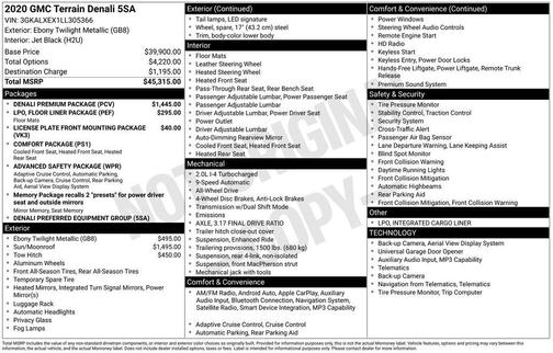 2020 GMC Terrain Denali