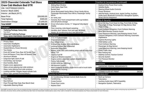 2025 Chevrolet Colorado Trail Boss