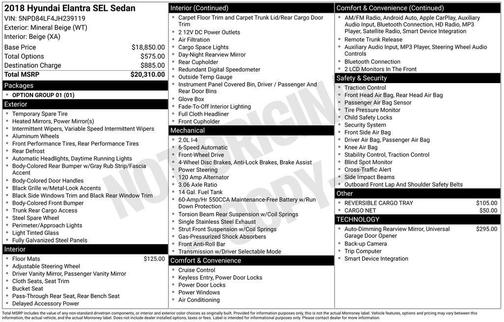 2018 Hyundai ELANTRA SEL