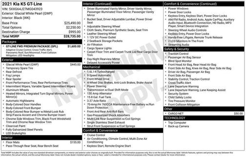 2021 Kia K5 GT-Line