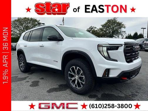 White 2026 GMC Acadia AT4