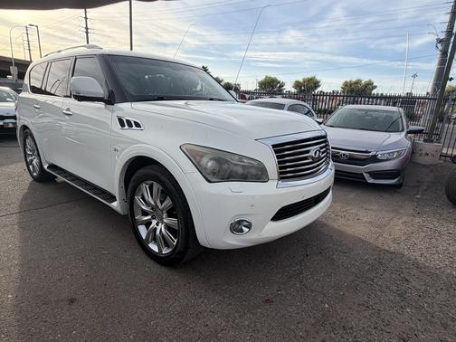 Moonlight White 2014 INFINITI QX80 Base