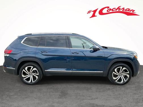 Tourmaline Blue Metallic 2021 Volkswagen Atlas 3.6L SEL Premium
