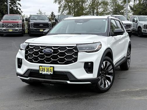 Star White Metallic Tri-Coat 2026 Ford Explorer Platinum