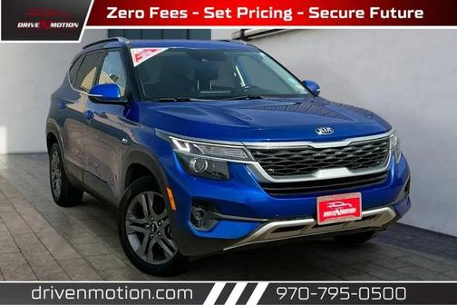 Blue 2021 Kia Seltos S Turbo